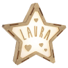 Lámpara Estrella Personalizada Corazones